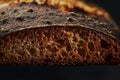 Detailed view of a single bread slice. Ideal for food blogs or bakery advertisements Royalty Free Stock Photo