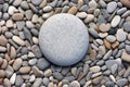 detailed view of a single grey pebble