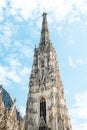 A detailed view of the South tower of the St. Stephen\'s Cathedral