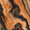 Close Up of Black and Orange Marble