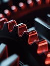 Red Black Computer Keyboard Close Up Royalty Free Stock Photo
