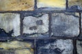 A detailed view of the structure of a wall of stones Royalty Free Stock Photo