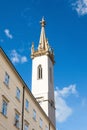 A detailed view of the tower of Augustinian Church - Augustinerkirche, Vienna, Austria