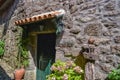 Detailed view of a typical north portuguese entrance house, antique decoration and vernacular architecture Royalty Free Stock Photo