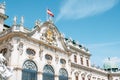 A detailed view of the Upper Belvedere palace, Vienna, Austria