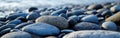 Close-Up of Colorful Rocks on Beach Royalty Free Stock Photo