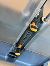 Detailed View of Weight Stack on Gym Equipment Showing Adjustable Pin for Strength Training Royalty Free Stock Photo