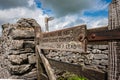 Detailed view of a wooden farm gate leading to a public footpath in the dales. Royalty Free Stock Photo