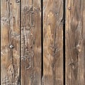 Close Up of Wooden Fence With Nails Royalty Free Stock Photo