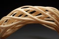 A detailed view of a wooden object set against a black background, A flexible and pliant texture of a rubber band, AI Generated Royalty Free Stock Photo