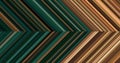 Detailed vintage striped dual geometric pattern composed of big amount of thin brown and green stripes Royalty Free Stock Photo