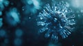 Detailed virus particle, simulating a close-up view of a microscopic world. Biology science