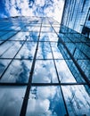 detailed and visually striking close-up image of a futuristic skyscraper reflected , generated by AI Royalty Free Stock Photo