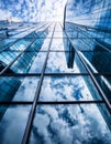 detailed and visually striking close-up image of a futuristic skyscraper reflected , generated by AI Royalty Free Stock Photo