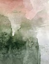 a close up of a watercolor painting on a wall Royalty Free Stock Photo