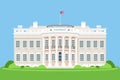 Detailed White House Illustration Vector Illustration.