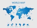Detailed world map Royalty Free Stock Photo