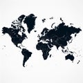 Detailed world map illustration. Vector Royalty Free Stock Photo