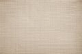 Detailed woven fabric texture background mesh pattern light beige color blank. Jute hessian sackcloth burlap canvas Natural Royalty Free Stock Photo
