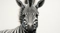 Detailed Zebra Portrait: Fine Art Print In Lori Earley Style Royalty Free Stock Photo