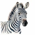 Detailed Zebra Watercolor Clipart For Digital Painting And Paper Crafting