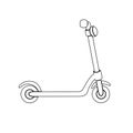 Detailled vector illustrationof an electric scooter isolated in white background