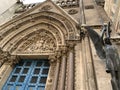 Details of the amazing entrance to St Michael, Cornhill church London Royalty Free Stock Photo