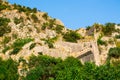 Details of the ancient city wall of Kotor Royalty Free Stock Photo