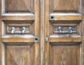 Details of an ancient Italian door.