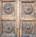 Details of an ancient Italian door.