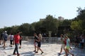 Details of Ancient Odeon of Herodes Atticus in Athens, Greece on Acropolis hill Royalty Free Stock Photo