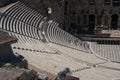 Details of Ancient Odeon of Herodes Atticus in Athens, Greece on Acropolis hill Royalty Free Stock Photo