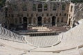 Details of Ancient Odeon of Herodes Atticus in Athens, Greece on Acropolis hill