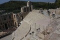 Details of Ancient Odeon of Herodes Atticus in Athens, Greece on Acropolis hill