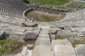 details of ancient settlement milet amphitheater
