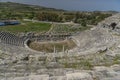 details of ancient settlement milet amphitheater