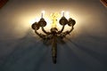 Details of antique lamp in mansion Royalty Free Stock Photo