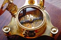 Details of an Antique Nautical Compass and Sundial