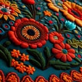 Details of the applications in Anatolia craftsman\'s hand embroidery