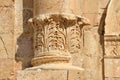 Details of Arch of Hadrian, triumphal arch in Jerash, Jordan