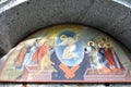 Details arch over entrance of Orthodox Church