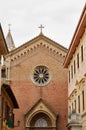 Details architecture of city Senigallia. Cathedral