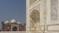 Details of the architecture of the Taj Mahal.