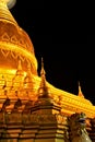 Part of the of the Maha Wizaya Pagoda at Night Royalty Free Stock Photo