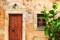 Details of Arkadi Monastery Moni Arkadhiou on Crete island Royalty Free Stock Photo