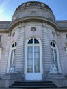 Details of the back facade of the castle in the Bagatelle park Royalty Free Stock Photo