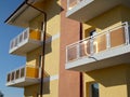 Details of a balconies at a new block Royalty Free Stock Photo