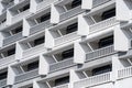 Details of balcony building. Modern wall, close up