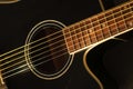 Black acoustic guitar