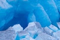 Details of broken blue ice from Svartisen glacier